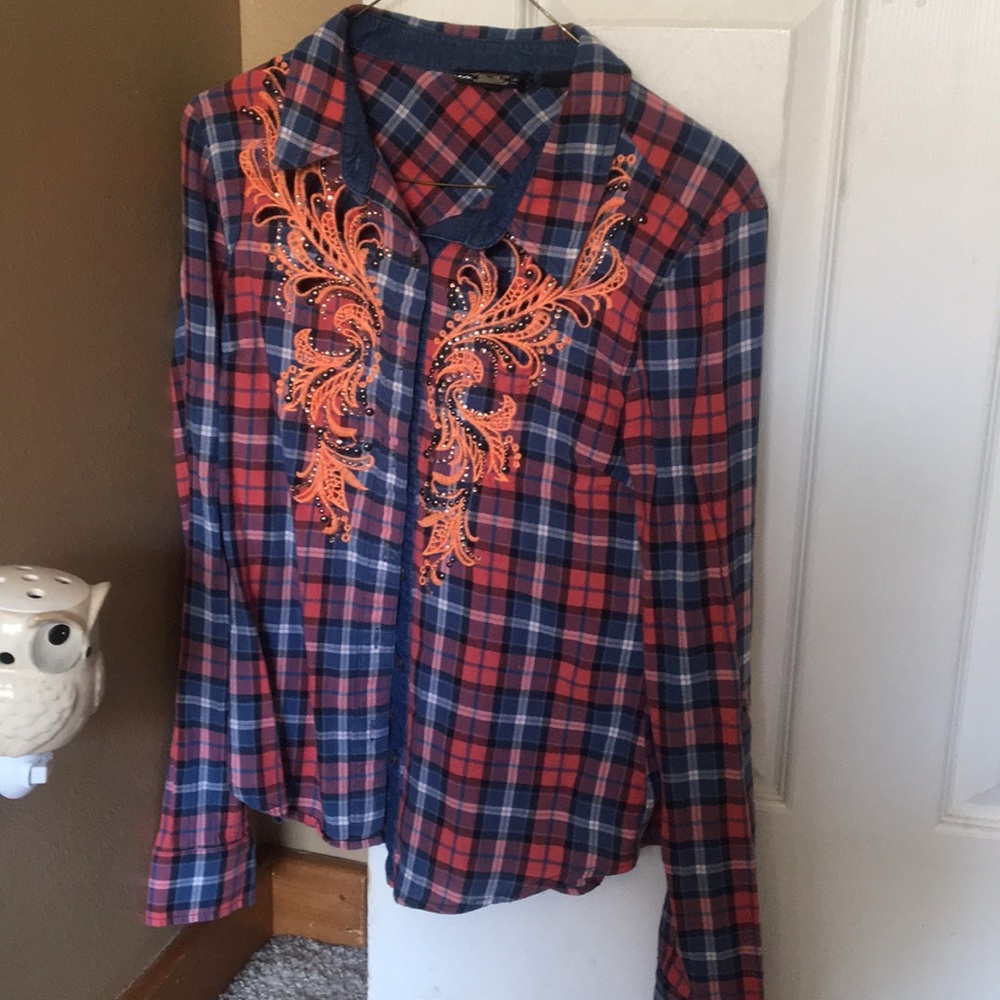 Miss Me Plaid Shirt
